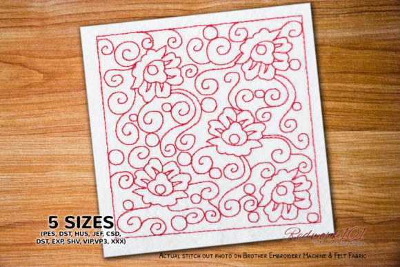 Abstract Flower Line Art Bluework