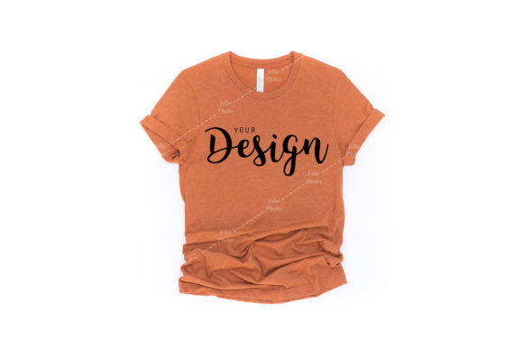 Bella Canvas 3001 Heather Autumn Mockup: A Practical Tool for Product Presentation
