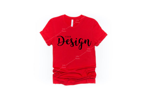 Bella Canvas 3001 Red T-Shirt Mockup: A Designer's Essential Asset