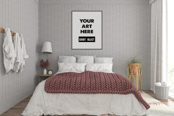 Frame Mockup Bedroom: Realistic Art Display Tool