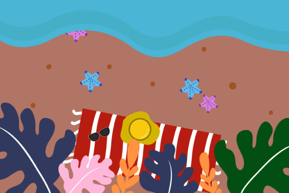 Summer Icon with Beach Colorful: A Versatile Design Tool